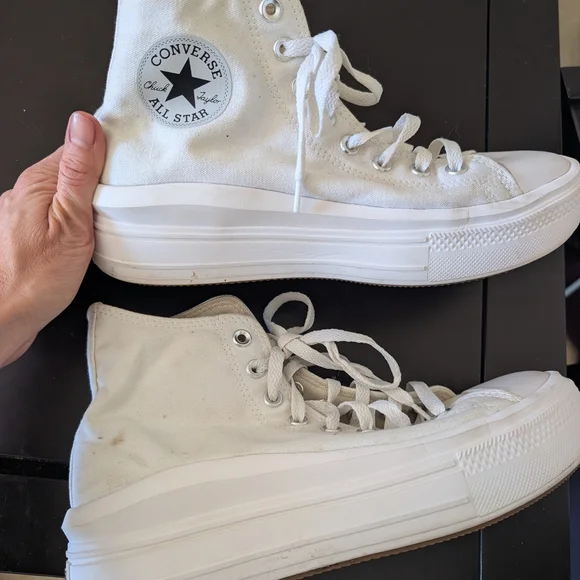 Converse Women's White High-Top Sneakers - Picture 4 of 6